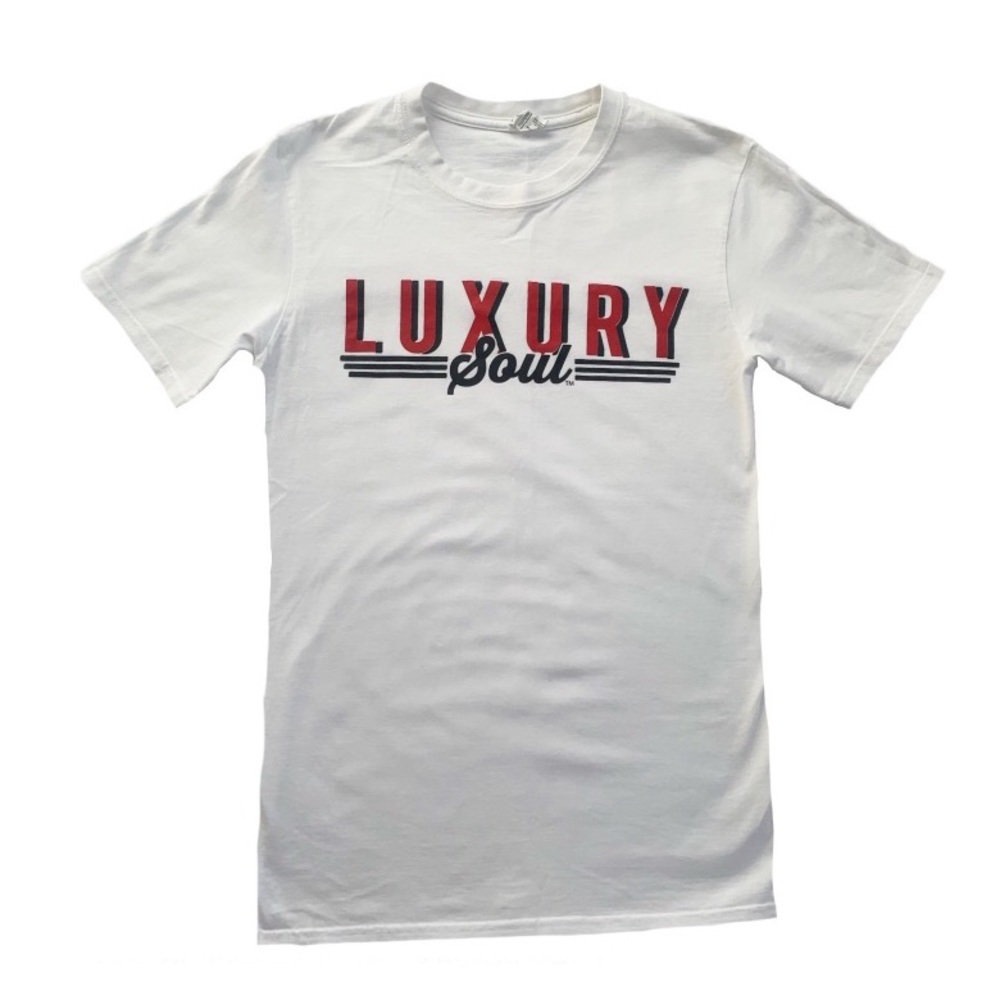 Luxury Soul White Cotton Unisex T-shirt Tee S
